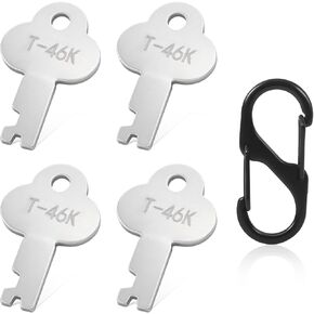 4-Pack T-46K Trunk Lock Keys Replacement for G1 G3 Series Vintage Trunk Locks Antique Steamer Trunks Also Fits 3815 3835 Series Locks Backup Keys for Old-Style Suitcases in Kuwait