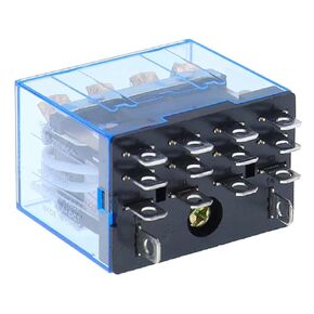 مرحل طاقة صغير LY4NJ HH64P، مرحل متوسط ​​للأغراض العامة 14 دبوس 10 أمبير مع مؤشر LED، تصميم مختوم، متوافق مع التيار المتردد/التيار المستمر (12 فولت تيار مستمر) in Kuwait