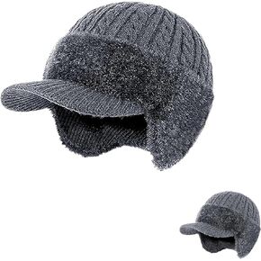 Coldshield Trapper Hat, Coldshield Trapper, Blocking Knitted Hats with Ear Flaps and Wool Brim, Soft Breathable in Kuwait