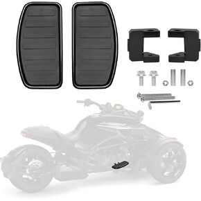 Driver Floorboards for Can-Am Spyder F3/F3-S/F3-T (2015-2025) - Large Wide Rider Foot Rest, Front Driver Footpegs Accessories (Horizontal Ribs, Black) in Kuwait