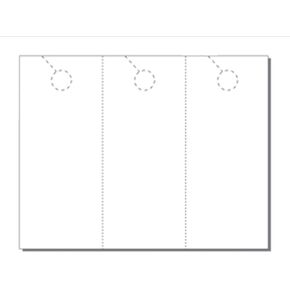 Door Hangers, Print-Ready, 3.66" x 8.5", 3-UP on 8.5" x 11" White 65-lb Cover Stock, Perfed for Separation with 1" Holes - 250 Sheets in Kuwait