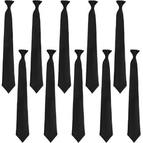 10 PCS Clip on Tie for Men 20 inch Solid Skinny Formal Neck Tie Pretied for Office School Wedding Business Uniforms in Saudi Arabia