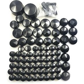 Black Bolts Toppers Caps Compatible with Harley Softail Twin Cam Chr 2007 2008 2009 2010 2011 2012 in Saudi Arabia