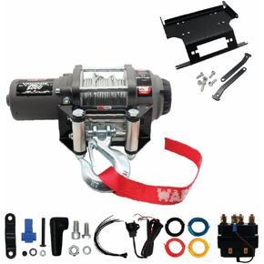 WARN Vantage 2000 Winch with Heavy-Duty Mounting Kit for 2019-2023 Honda Talon 1000X/1000R - 2000 lb Capacity, 50' Wire Rope, Sealed Motor, Bolt-On Black Powder-Coated Steel Plate - 108212 102600 in Saudi Arabia