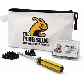 Emergency Tire Plug Kit for Cars, Trucks, Motorcycles – 30 Tire Plugs (2 Sizes), Phillips Screwdriver & Canvas Tool Pouch in Saudi Arabia