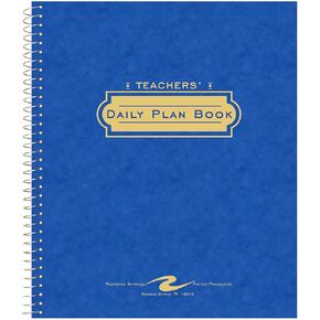 كتاب حلزوني للتخطيط اليومي للمعلم من ROARING SPRING، 11 بوصة × 8.5 بوصة 56 ورقة، ألوان متنوعة، لون أخضر (12144) in Kuwait