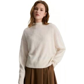 GreenMount Women's 100% Pure Brushed Turtleneck Pullover Cashmere Sweater Long SleevesWarm Soft Boxy Sweater for Women in Saudi Arabia
