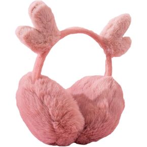 VALICLUD أفخم الغزلان قرن الوعل غطاء للأذنين الشتاء الأذن دفئا الوردي لينة الدافئة في الهواء الطلق غطاء للأذنين للبنين ملحقات الطقس البارد in Kuwait