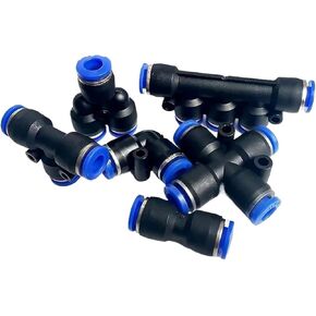 51 PCs PU-6/PE-6/PZA-6/PY-6/PV-6/PG-6/PK-6 Pneumatic Fitting Kit 6mm Outer Diameter of the Hose Pipe Tube Air Connectors in Kuwait