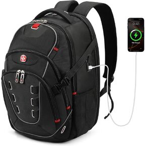 star cloud 17.3 Inch Laptop Backpack for Men, Travel Laptop Backpack with USB & Type-C Charging, TSA Friendly Carry On Business Backpack, Large Utility Tech Backpack for Work and Travel in Kuwait
