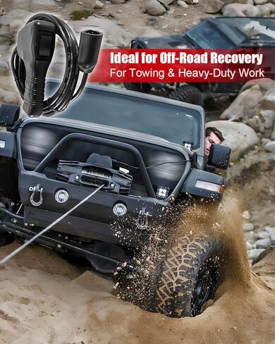 83665 وحدة تحكم عن بعد لشاحنة ونش محمولة باليد تناسب سيارة Ford Dodge Ram Power Wagon M8000 M12000 وروافع التحذير، للروافع المختلفة مع قابس (قديم) مستدير أو (جديد) على شكل D 3 أو 5 دبابيس in Saudi Arabia