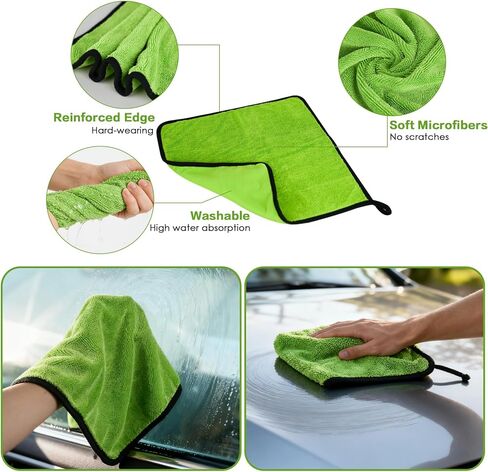 7PCS Windshield Cleaner Tool, Car Windshield Cleaner Tool+Side Mirror Squeegee +3 Microfiber Pads+100ml Spray Bottle+1 Detailing Brush,12-19inches Extendable Handle,180° Rotation in Kuwait