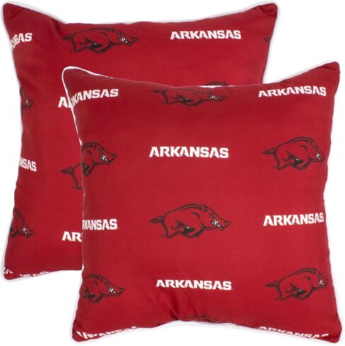 College Covers Pair Decorative Pillow, 2 Count (Pack of 1), Arkansas Razorbacks in Saudi Arabia