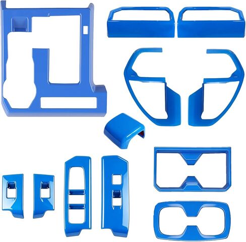 12Pcs Interior Decor for Toyota Tacoma 2024 2025 2026 Interior Accessories Dashboard Center Consoles ABS Air Vent Cover Cup Holder Window Switch Shift Panel Cover in Kuwait