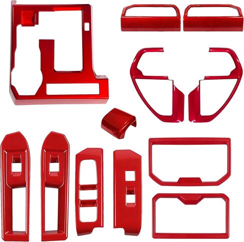 12Pcs Interior Decor for Toyota Tacoma 2024 2025 2026 Interior Accessories Dashboard Center Consoles ABS Air Vent Cover Cup Holder Window Switch Shift Panel Cover in Kuwait