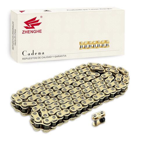 530 X-Ring Motorcycle Chain 120 Links with and Connecting Master Link 530H High Performance Heavy Duty Gold Drive Chain for Motorcycle Bicycle Go Kart Mini Trail Bike in Saudi Arabia