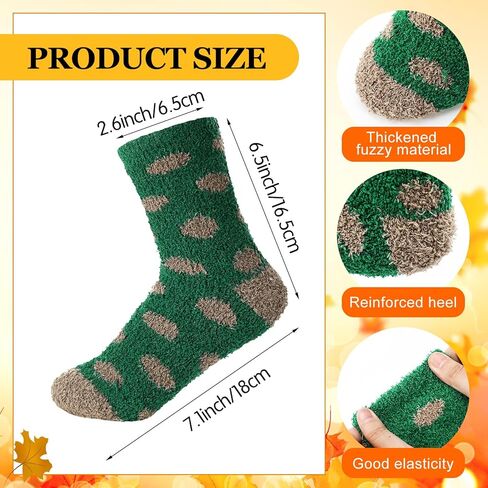 Newcotte 12 Pcs Halloween Fuzzy Socks Set Pumpkin Spooky Warm Soft Coral Fleece Socks Ghost Candy Corn Skull Round Eyes Dot Pattern Cozy Novelty for Fall Halloween Party Women Teens Unisex Gift in Saudi Arabia
