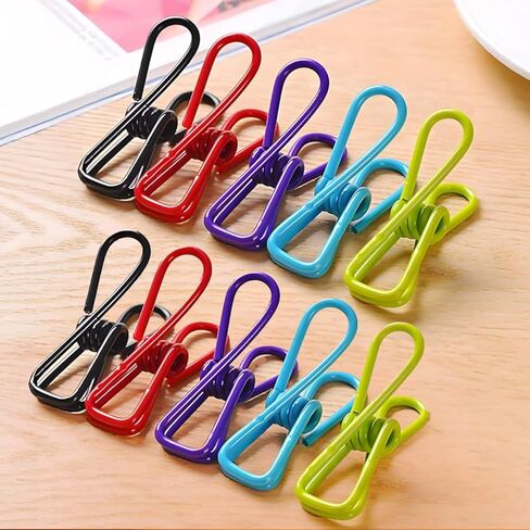 10 Pack, Colorful Multi-Purpose Clothes Clip, Fixed Photo Clip for Holding Food Bags, chip Bags, Paper, Photos, Random Color in Saudi Arabia