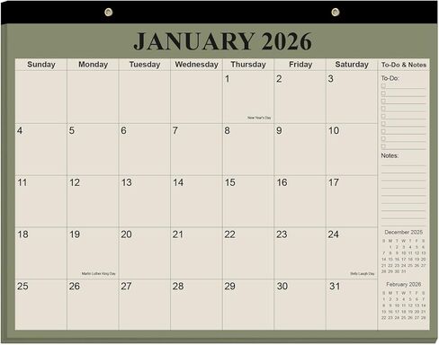 تقويم مكتب 2026 - تقويم 2026-2027 من يناير 2026 إلى يونيو 2027، تقويم 18 شهرًا مع ورق سميك للمكتب والمنزل وتنظيم المدرسة، 14 بوصة × 11 بوصة، سماوي in Kuwait