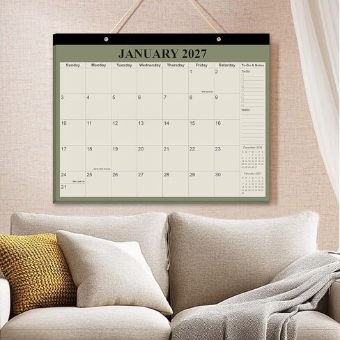 تقويم مكتب 2026 - تقويم 2026-2027 من يناير 2026 إلى يونيو 2027، تقويم 18 شهرًا مع ورق سميك للمكتب والمنزل وتنظيم المدرسة، 14 بوصة × 11 بوصة، سماوي in Kuwait