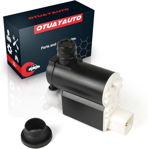 Windshield Washer Pump Replacement for Hyundai, Kia Vehicles - Accent Entourage Santa Fe Veracruz Veloster Sedona Sportage - OTUAYAUTO Factory OE Style with Grommet in Saudi Arabia