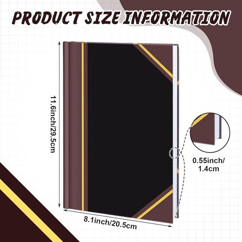 Colarr Black Ledger Book 8-5/8 x 14-1/8 Inches Accounting Ledger Book 500 Pages Accounting Notebook for Bookkeeping Tracking Money, Expenses in Saudi Arabia