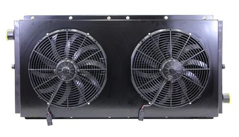 Mobile Hydraulic Oil Cooler, 0-120 GPM, 60HP, with Dual 12V Fans with or Without Bypass (8 Bar (116 psi) Bypass) in Saudi Arabia