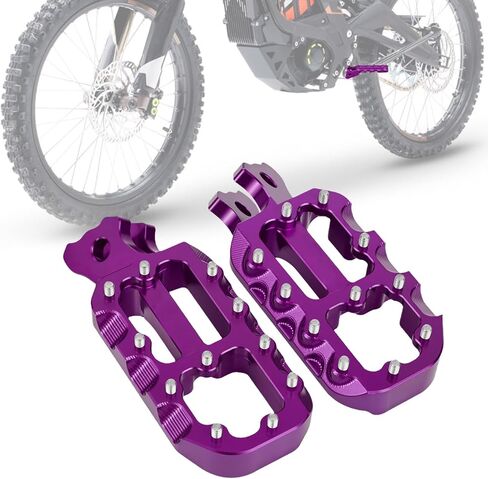 أوتاد قدم الدراجة الترابية الكهربائية باستخدام الحاسب الآلي لـ Surron LBX Eride Pro SS 2.0 3.0 E Ride Pro SR/S 79Bike Falcon GT، Sur Ron منصة أوسع ثابتة، مساند قدم آمنة M4 مضادة للانزلاق ونابضة بالحياة بأكسيد أسود in Kuwait
