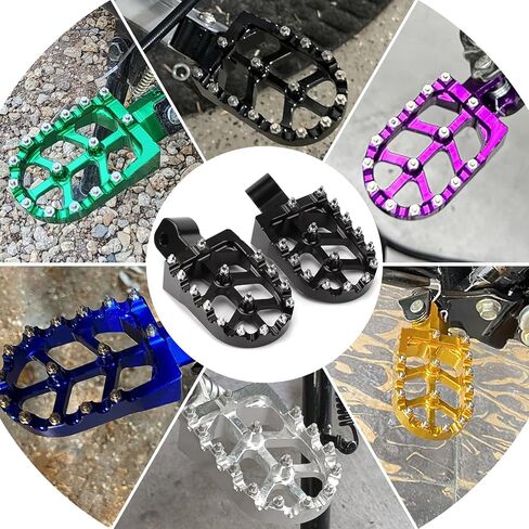 XINGWU Dirt Bike Foot Pegs for MX650 CNC Aluminum Pegs Heavy-Duty Foot Rest Pedals Compatible with Razor MX650 MX500 SX500 Electric Dirt Bikes Footpegs (Black) in Saudi Arabia