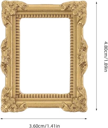HOMSFOU 6pcs Mini Resin Picture Frames - Vintage Miniature Photo Frames for Doll House, DIY Crafts & Phone Case Decor in Saudi Arabia