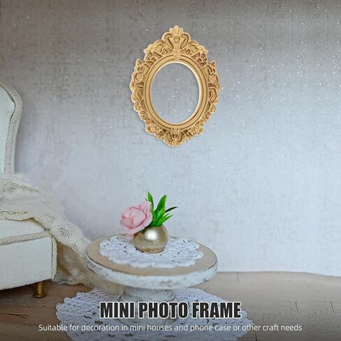 HOMSFOU 6pcs Mini Resin Picture Frames - Vintage Miniature Photo Frames for Doll House, DIY Crafts & Phone Case Decor in Saudi Arabia
