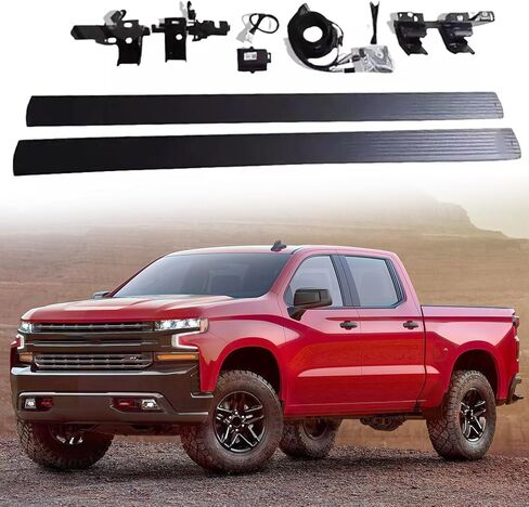 PowerStep Running Boards Fit for Chevrolet Silverado 2019 2020 2021 Power Side Steps Retractable Truck Steps Electric Running Board Deployable Side Step in Saudi Arabia