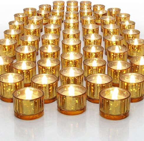 100 قطعة من حامل شموع Tealight الزجاجي من Mumufy حامل شموع نذرية مضلع من أجل قطعة مركزية لحفلات الزفاف والمنتجعات الصحية والتأمل وديكور المنزل (شفاف) in Kuwait