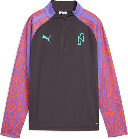 PUMA Kids Girls Neymar Jr X Creativity Mock Neck Long Sleeve Quarter Zip Casual Tops Casual - Grey in Saudi Arabia