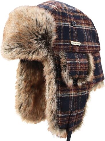 قبعة الصياد الشتوية للجنسين مقاومة للبرودة، قبعة دافئة مع غطاء للأذن للصيد والتزلج والأنشطة الخارجية in Kuwait