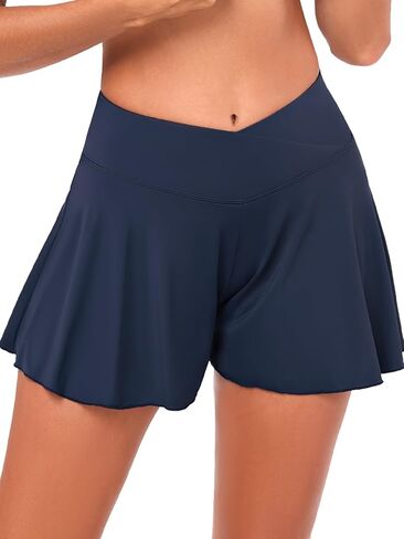 شورت سباحة نسائي، شورت بيكيني عالي الخصر، ملابس سباحة قصيرة، ملابس سباحة تانكيني in Kuwait