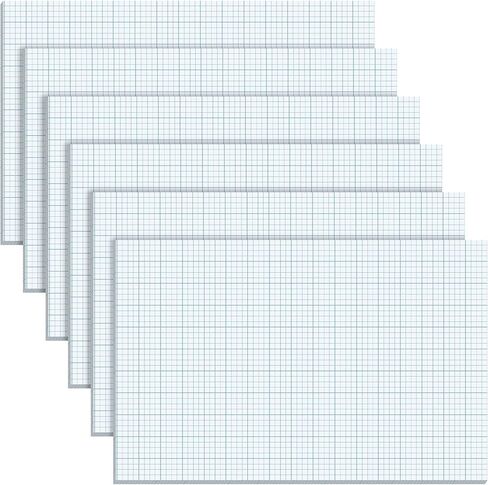 Ctosree 6 Pcs 8.5 x 11 Quadrille Pads 10 Squares Per Graph Paper Pad Engineer Grid Paper Cross Section Pad for Math Sketching Graph Rule Per Pad 50 Sheets/pack(Blue, 6 Pcs) in Saudi Arabia