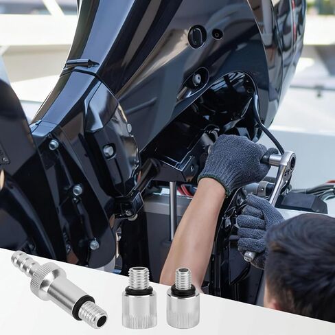 6pcs Lower Unit Gear Oil Pump Adapters, Lower Unit Pump Adapters Including Swivel Joints & Male Joints for Most Boat Outboard Motors Standard Bottles in Saudi Arabia