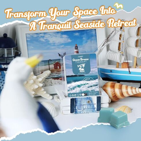 يذوب الشمع المعطر الصيفي من سالوبريتو، مجموعة هدايا متنوعة من مكعبات شمع الصويا المعطرة القوية/الفطائر، قطن طازج، نسيم المحيط، موهيتو، الجزيرة الوردية، جوز الهند، الأناناس، كريم الفانيليا، الفراولة، 8 × 2.5 أونصة in Kuwait