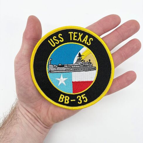 رقعة USS Texas BB-35 - رقعة مطرزة لسفينة حربية تاريخية، مُخيطة على مقتنيات بحرية عسكرية in Kuwait