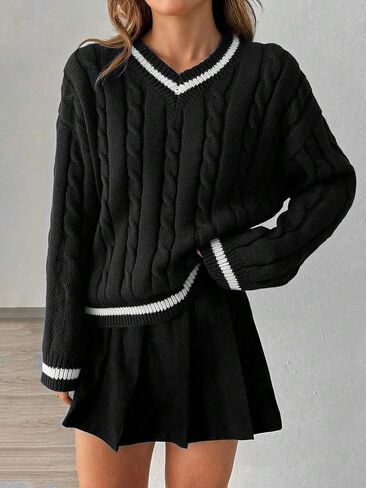 1 pcs Girls Teenager Sweater, Casual Fashion Knitwear for Teen Girls, Warm Winter Fall Cozy Pullover Top in Saudi Arabia