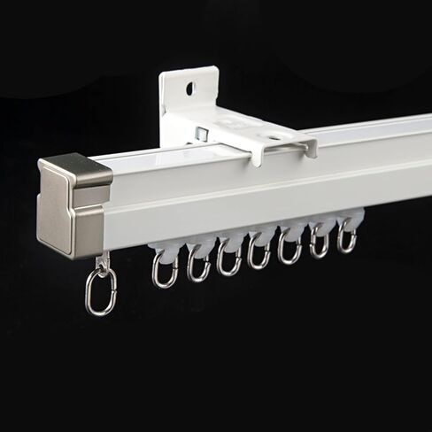 Curtain Track, Heavy Duty Ceiling Tracks Aluminum Alloy,Bathroom Curtain Track (Size : 100cm) in Saudi Arabia