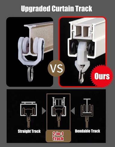 Curtain Track, Heavy Duty Ceiling Tracks Aluminum Alloy,Bathroom Curtain Track (Size : 100cm) in Saudi Arabia