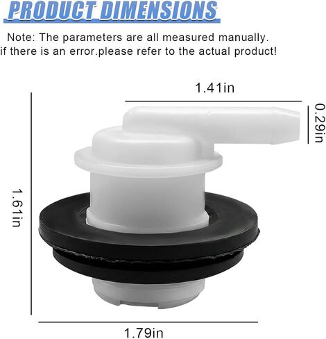 Car Fuel Tank Vent Plug, Gas Can Ventilation Valve & Grommet Set, Universal Automotive Fuel Tank Vent Valve Hole Plug, Fit for Trucks, SUVs, Cars (White) in Saudi Arabia