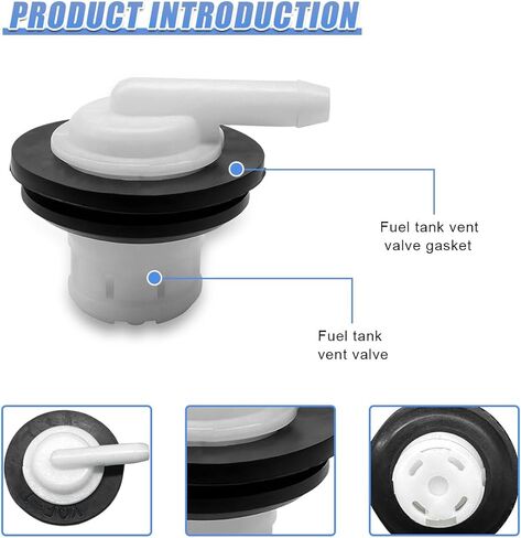 Car Fuel Tank Vent Plug, Gas Can Ventilation Valve & Grommet Set, Universal Automotive Fuel Tank Vent Valve Hole Plug, Fit for Trucks, SUVs, Cars (White) in Saudi Arabia