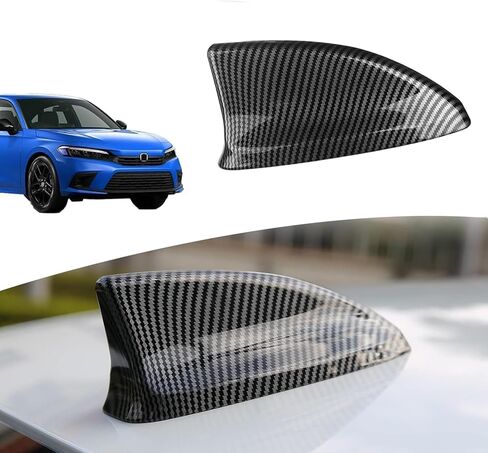 Car Shark fin roof Antenna for 11th gen Civic 2022 2023 2024 2025，Car Shark Fin Antenna Roof Trim Exterior Decorative Sticker for Civic Accessories (Glossy Black) in Kuwait