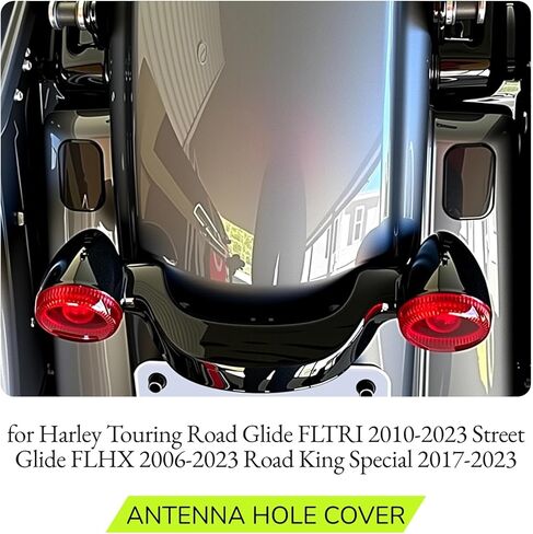 غطاء فتحة هوائي دراجة نارية أسود لـ Harley Touring Street Glide FLHX 2006-2023، Road Glide FLTRI 2010-2023، Road King Special 2017-2023 (من الأمام إلى الأمام) in Kuwait