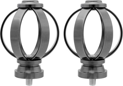 BLASTHOME Luxury Modern Crown Finials – Fits Only Signature Collection Curtain Rods (Rod Not Included) – Premium Quality, Heavy Metal – Set of Two – Oil Rubbed Bronze in Saudi Arabia