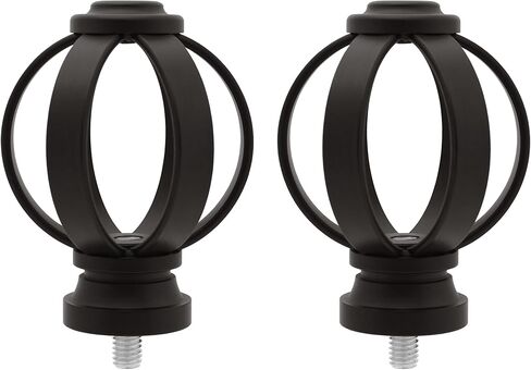 BLASTHOME Luxury Modern Crown Finials – Fits Only Signature Collection Curtain Rods (Rod Not Included) – Premium Quality, Heavy Metal – Set of Two – Oil Rubbed Bronze in Saudi Arabia