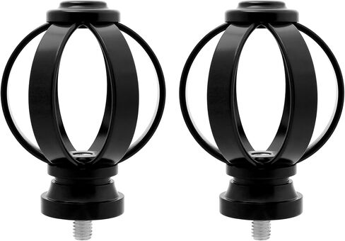 BLASTHOME Luxury Modern Crown Finials – Fits Only Signature Collection Curtain Rods (Rod Not Included) – Premium Quality, Heavy Metal – Set of Two – Oil Rubbed Bronze in Saudi Arabia